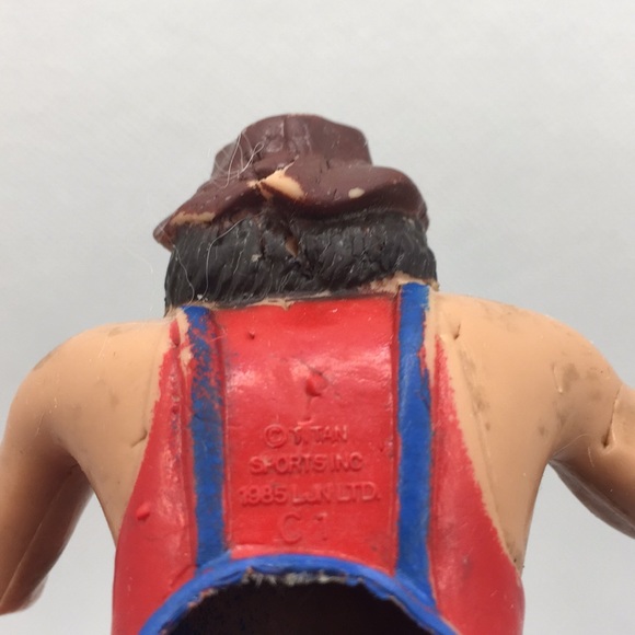 Vintage LJN Titan Sports WWF WWE Rubber Thumb Wrestler Hillbilly Jim 4" 1985 - Picture 5 of 9